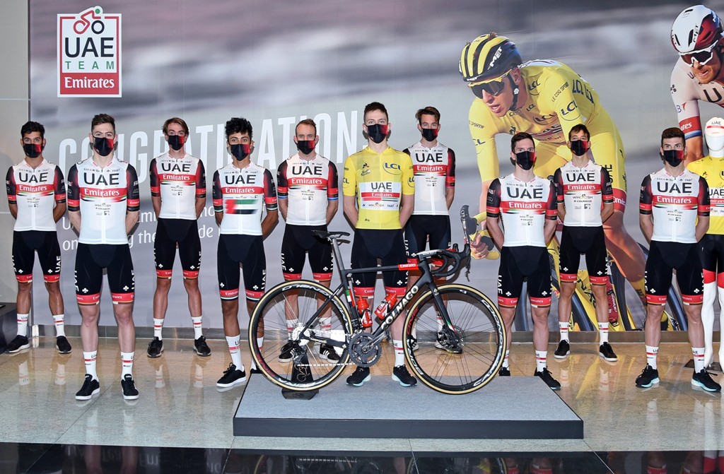 UAE Team Emirates makes a visit to Emirates Group Headquarters Biz Today